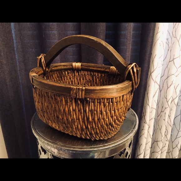 RESERVED- Vintage Old World Style Rattan & Acacia - Picture 10 of 10